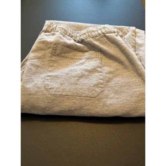 Merona Gray Heathered Stripped Linen-Blend Drawstring Pants Relaxed Fit Size XXL - Picture 7 of 8